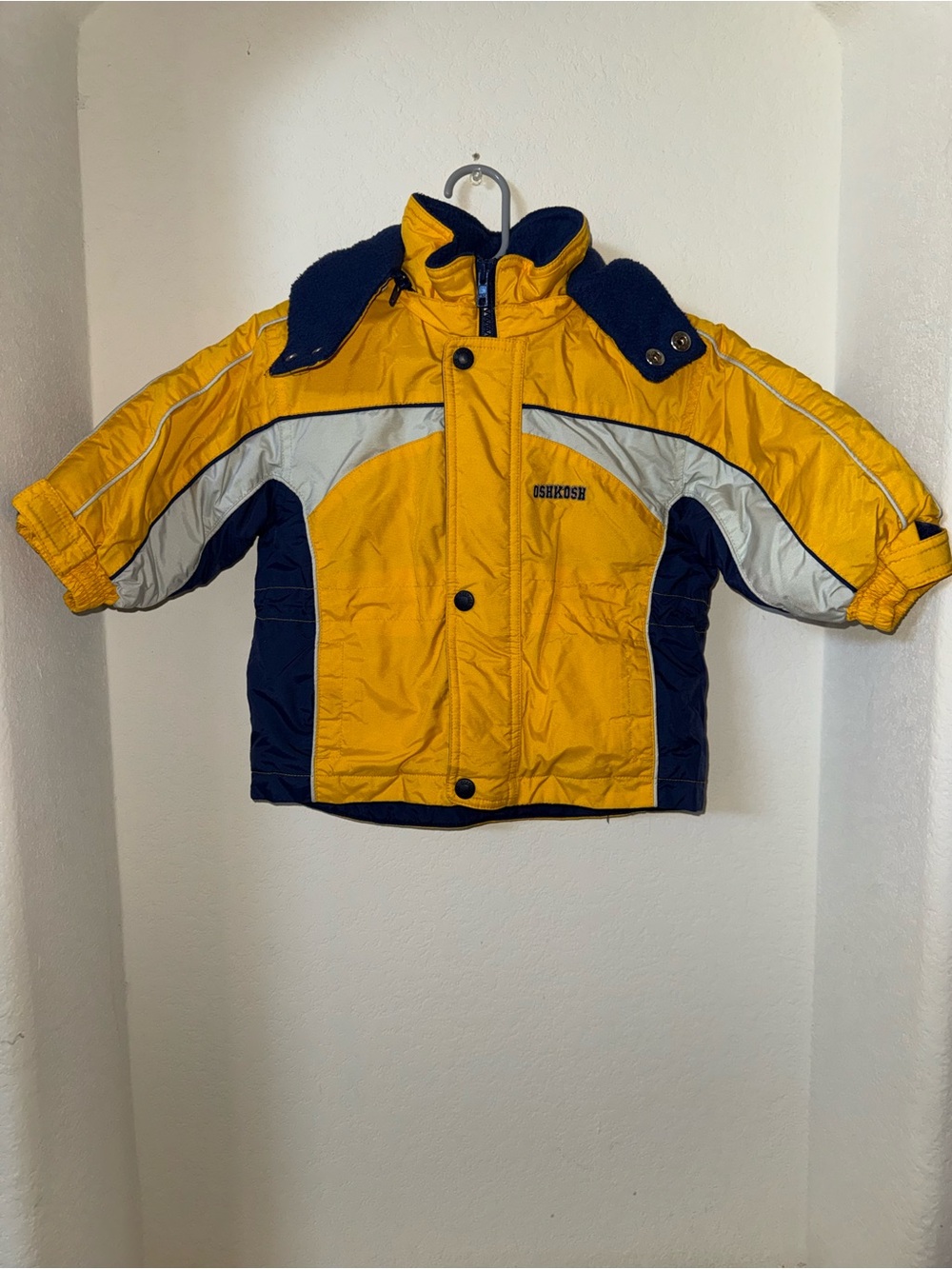 OshKosh B'gosh Yellow and Navy Puffer Jacket